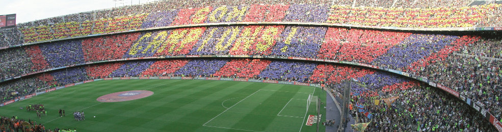 Panoramique du Camp Nou, le stade du FC Barcelone