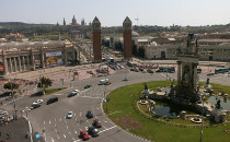 Le MNAC et le parc des expositions de Montjuïc