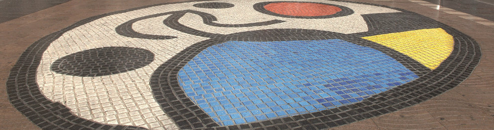 Mosaïque de Miró sur les ramblas de Barcelone